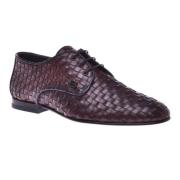 Baldinini Lace-up in brown woven leather Brown, Herr