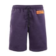 Heron Preston Lila Logo Nylon Swimshorts Purple, Herr