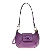 Baldinini Shoulder bag in lilac quilted leather Purple, Dam