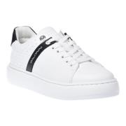 Baldinini Sneaker in white with woven print White, Herr