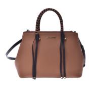 Baldinini Handbag in black and tan calfskin Multicolor, Dam