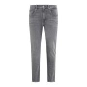 7 For All Mankind Modern Slimmy Tapered Jeans Gray, Herr