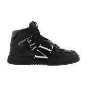 Valentino Mid-Top Svart Sneaker Black, Herr