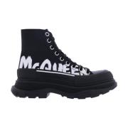 Alexander McQueen Dam Boot Tread Mode Sneaker Black, Dam