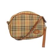 Burberry Vintage Pre-owned Nylon axelremsvskor Beige, Dam