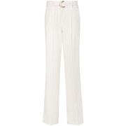 Liu Jo Wide Trousers Beige, Dam