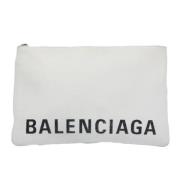 Balenciaga Vintage Pre-owned Laeder kuvertvskor White, Dam