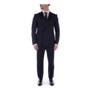 Tagliatore Single Breasted Suits Blue, Herr