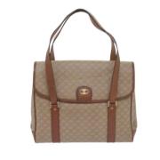 Celine Vintage Pre-owned Canvas axelremsvskor Beige, Dam