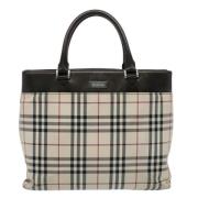 Burberry Vintage Pre-owned Tyg totevskor Beige, Dam