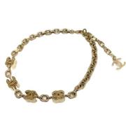 Chanel Vintage Pre-owned Metall halsband Yellow, Dam