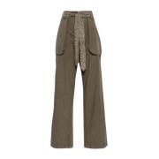 R13 Wide Trousers Green, Dam