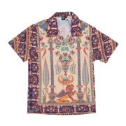 Dolly Noire Persian Rug Bowling Shirt Beige/Multi Multicolor, Herr