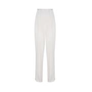 Genny Straight Trousers Beige, Dam