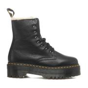 Dr. Martens Svarta Snörstövlar Aw23 Black, Dam