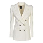 Pinko Glorioso Vit Dubbelknäppt Blazer White, Dam