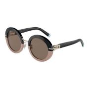 Tiffany Black Nude/Brown Sunglasses TF 4205 Multicolor, Dam