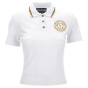 Versace Jeans Couture Vit Polo Tröja White, Dam