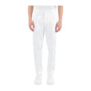 Paolo Pecora Slim-fit Trousers White, Herr