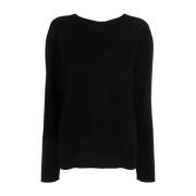 Jil Sander Långärmad Crew Neck Tröja Black, Dam