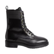 Calvin Klein Svarta Combat Ankelboots för Kvinnor Black, Dam