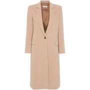 Alberto Biani Single-Breasted Coats Beige, Dam