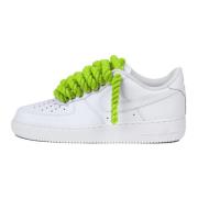 Nike Air Force 1 Lime Green Snören White, Herr