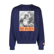 Heron Preston Hoodies Blue, Herr