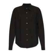 Ami Paris Bomullsskjorta med logotyp Black, Dam