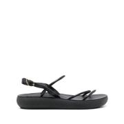 Ancient Greek Sandals Flat Sandals Black, Dam