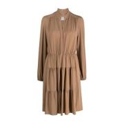 Eleventy Midi Dresses Brown, Dam