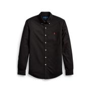 Polo Ralph Lauren Slim Fit Garment-Dyed Oxford Skjorta Black, Herr