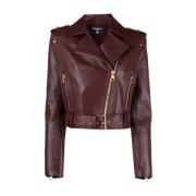 Balmain Leather Jackets Pink, Dam