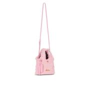 Balmain Mini B-Army Matkasse i tweed Pink, Dam