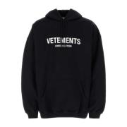 Vetements Hoodies Black, Herr