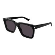 Saint Laurent Svart/Svart Solglasögon SL 610/F Black, Unisex