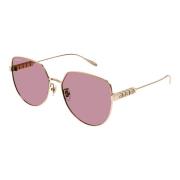 Gucci Gold/Pink Sunglasses Gg1435Sa Yellow, Dam
