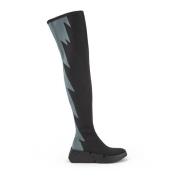 United Nude Over-knee Boots Black, Dam