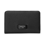 Lancel Svart Rect Zip Compact Organizer Black, Dam