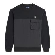 Fred Perry Sweatshirts Black, Herr