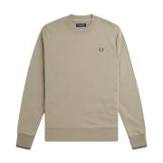 Fred Perry Beige Logo Crewneck Sweatshirt Beige, Herr