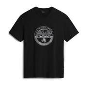 Napapijri Kortärmad Logo T-shirt Black, Herr