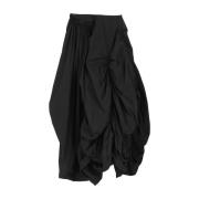 Yohji Yamamoto Midi Skirts Black, Dam