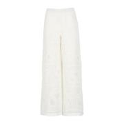 D.Exterior Wide Trousers White, Dam