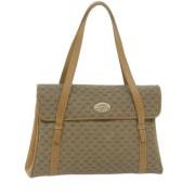 Gucci Vintage Pre-owned Canvas axelremsvskor Beige, Dam