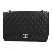 Chanel Vintage Pre-owned Laeder crossbodyvskor Black, Dam