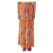 Antik Batik Print maxi kjol Tajar Multicolor, Dam