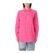Polo Ralph Lauren Linnesskjorta med avslappnad passform Pink, Dam