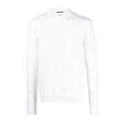 C.p. Company Round-neck Knitwear White, Herr