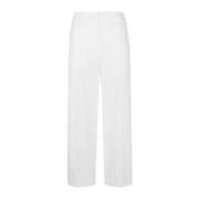 Eleventy Wide Trousers White, Dam